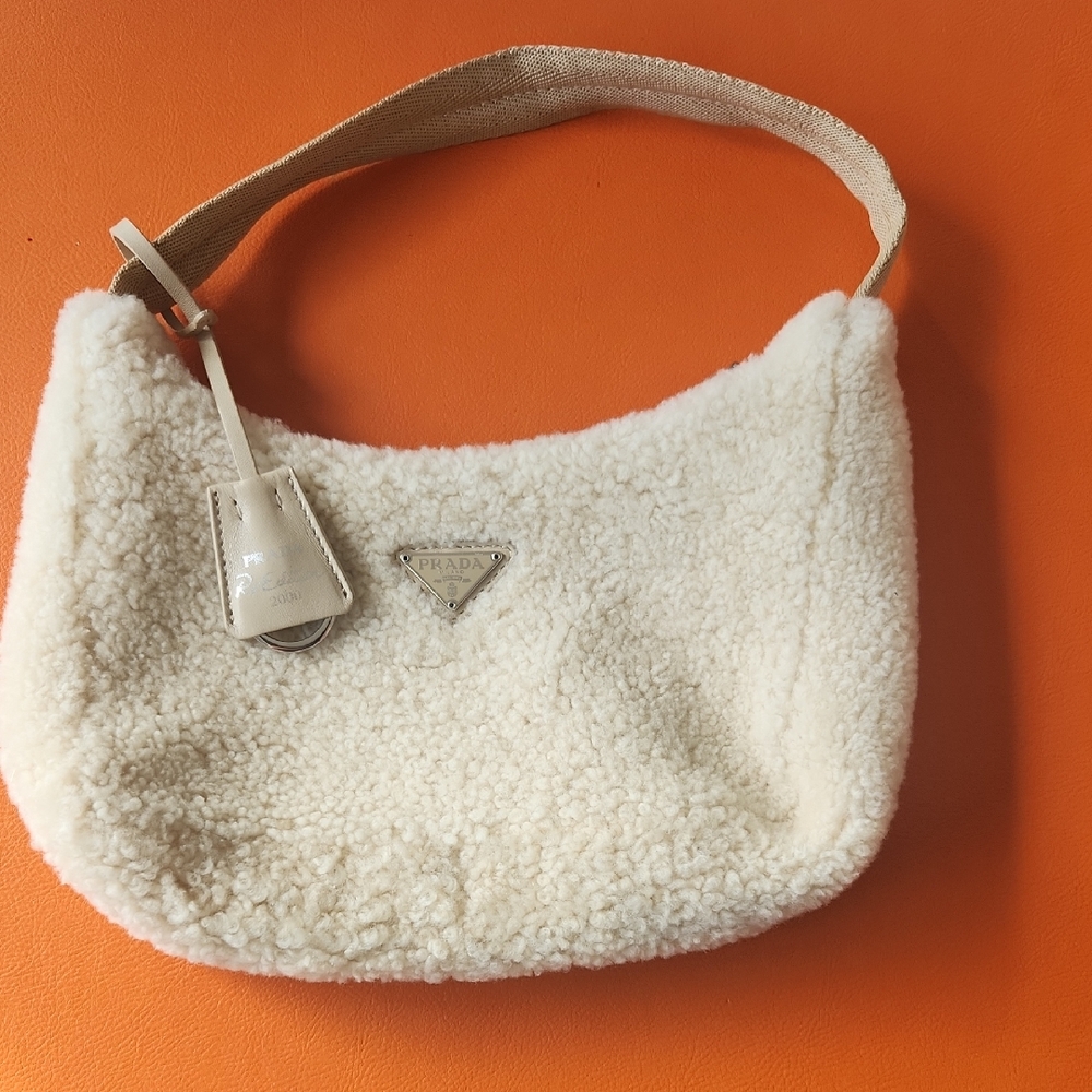 Prada Re-Edition 2000 Shearling Shoulder Bag
